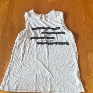 Truly Madly Deeply Kids White Tank Top with Black Graphic